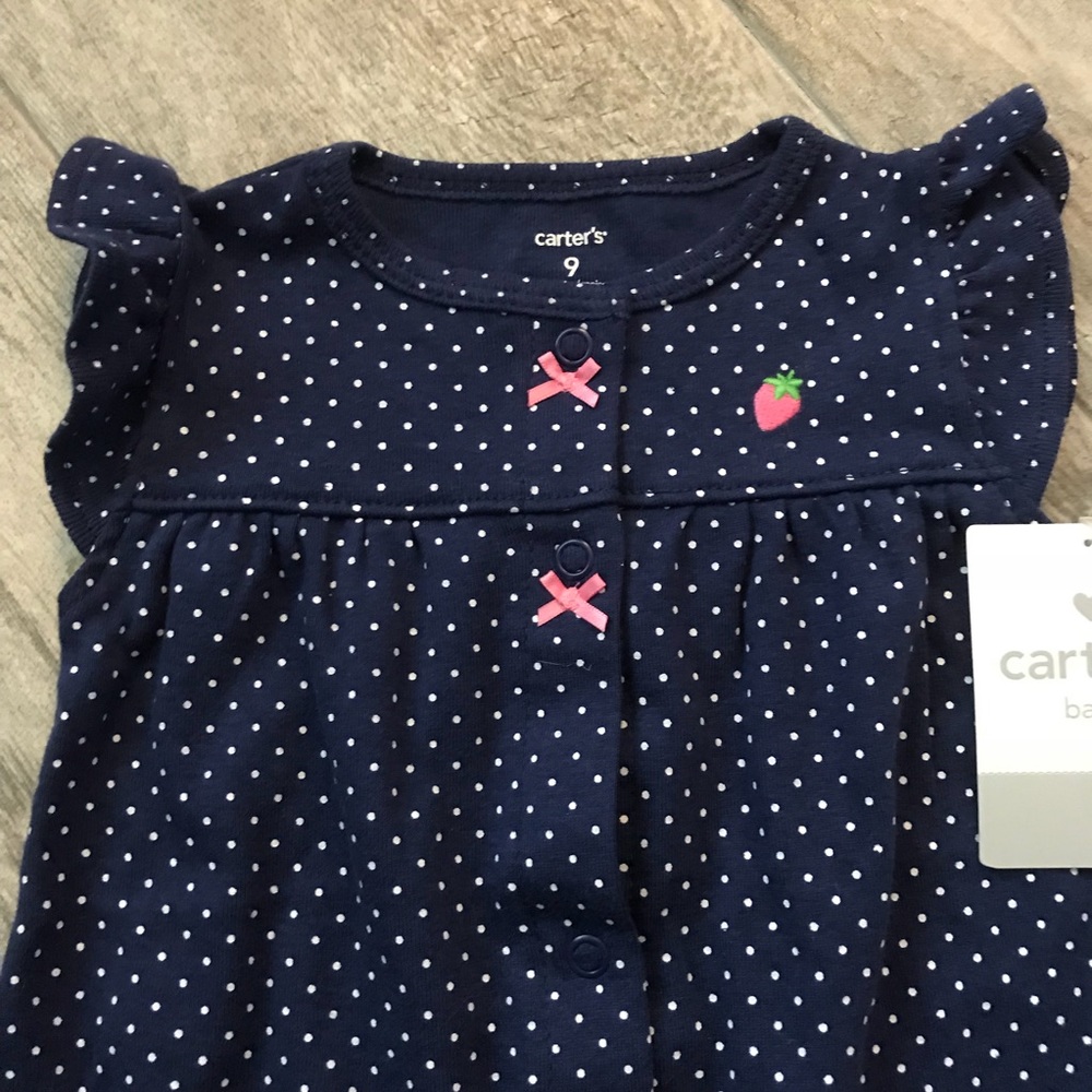 ๐ NWT Poke-a-dot Romper & Disney Sparkle Slippers - Picture 7 of 7